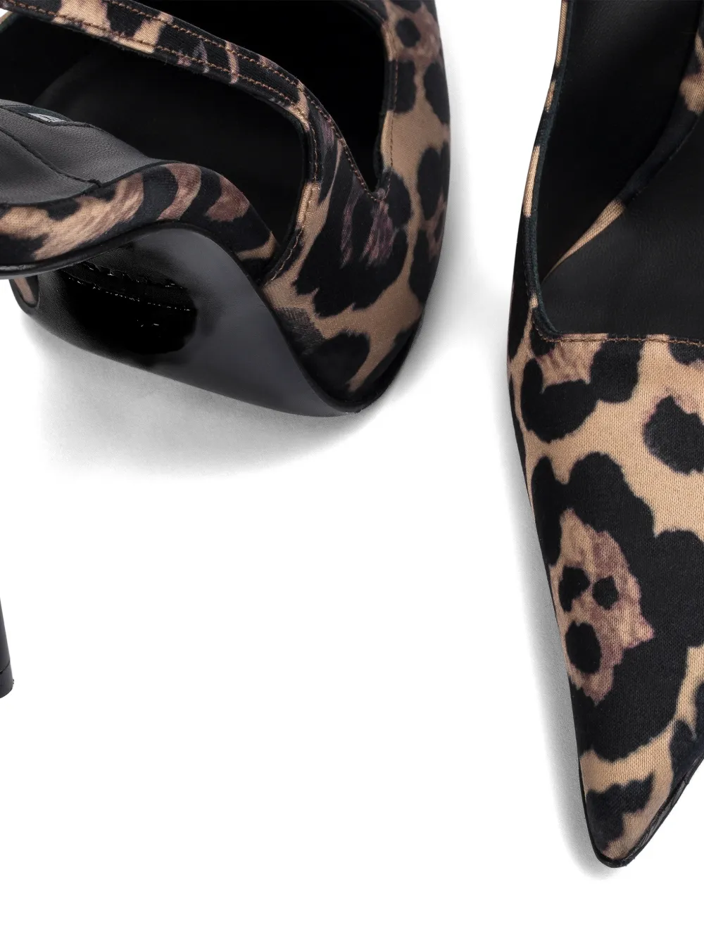 Le Silla Amelia slingback pumps met luipaardprint Beige