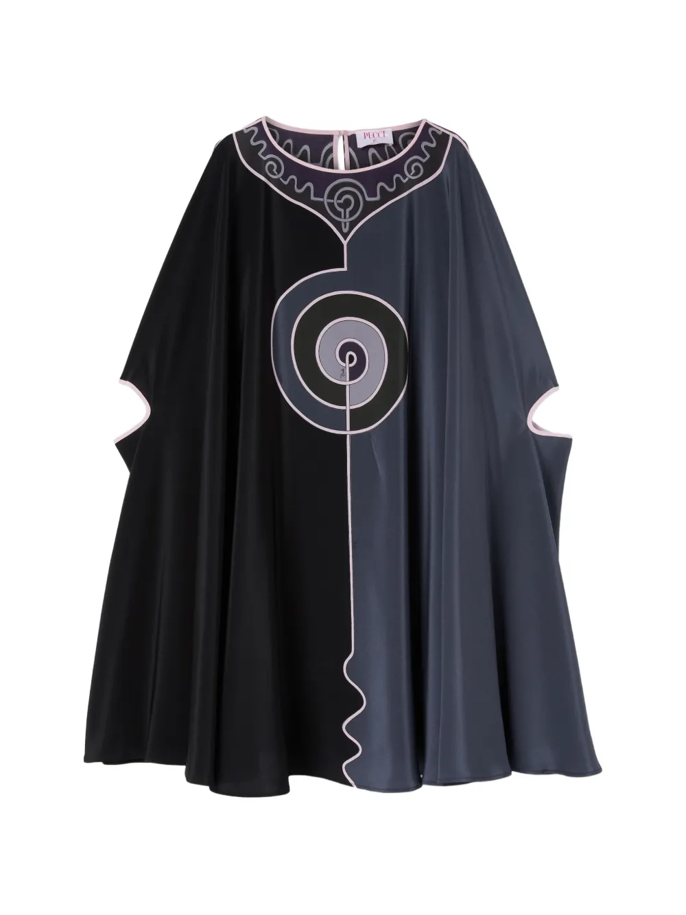 PUCCI Astro-print cape mini dress - Nero