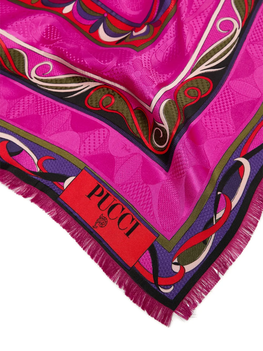 Pucci Mixed-print Jacquard Scarf - Pink 