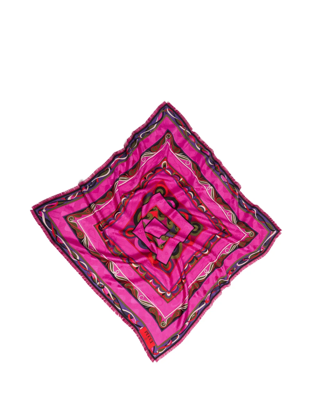 PUCCI mixed-print jacquard scarf - Rosa