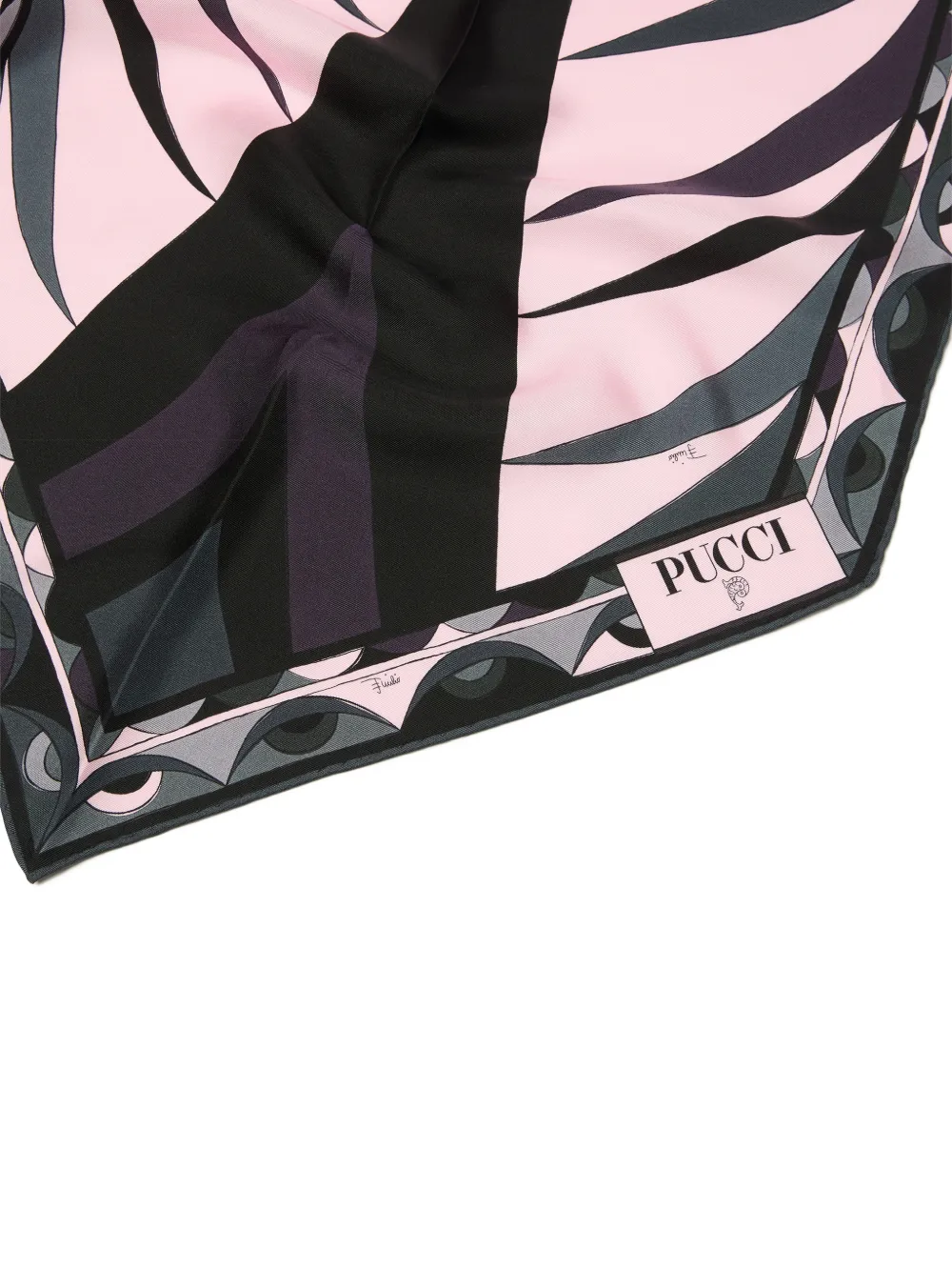  Pucci Graphic-print Silk Scarf - Grey 