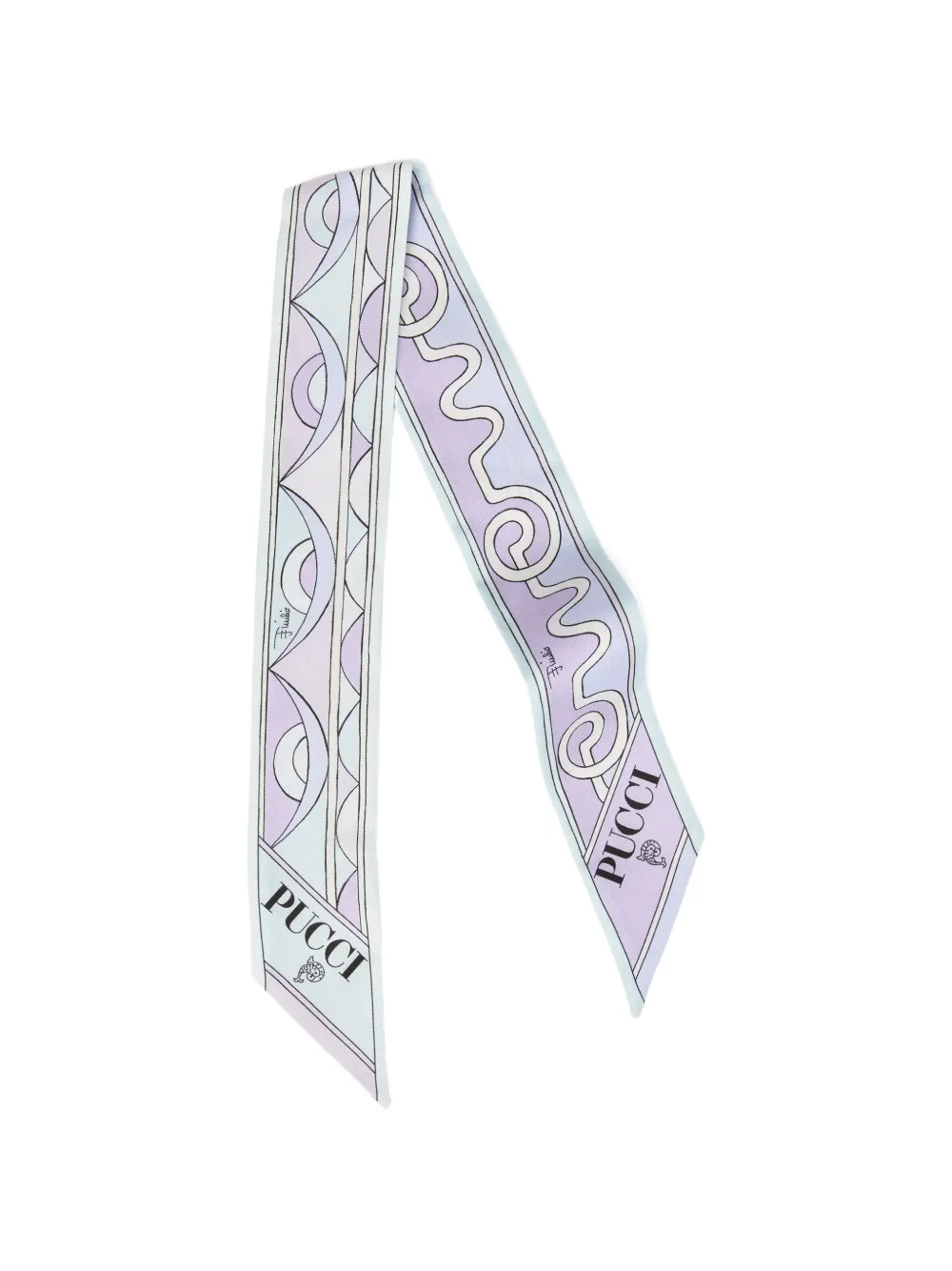 PUCCI Foulard in seta con stampa - 2|LAVANDER