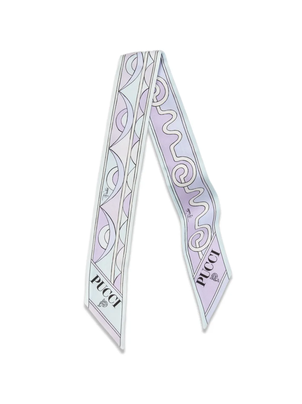 PUCCI Foulard in seta con stampa - 2|LAVANDER