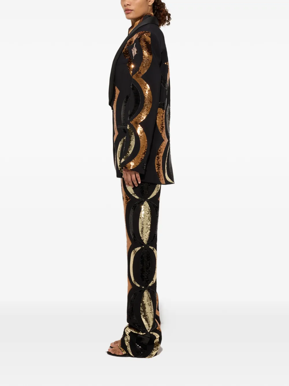 PUCCI Collane oversized blazer met borduurwerk Zwart