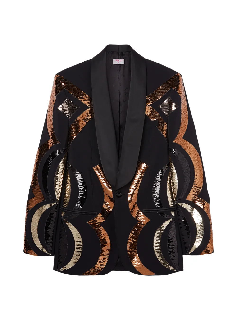 PUCCI Collane embroidered blazer - Nero