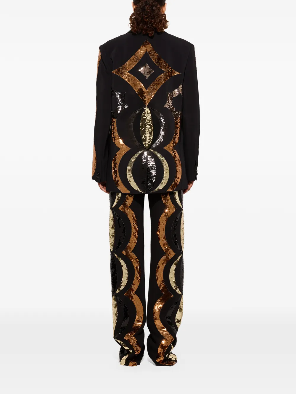 PUCCI Collane oversized blazer met borduurwerk Zwart