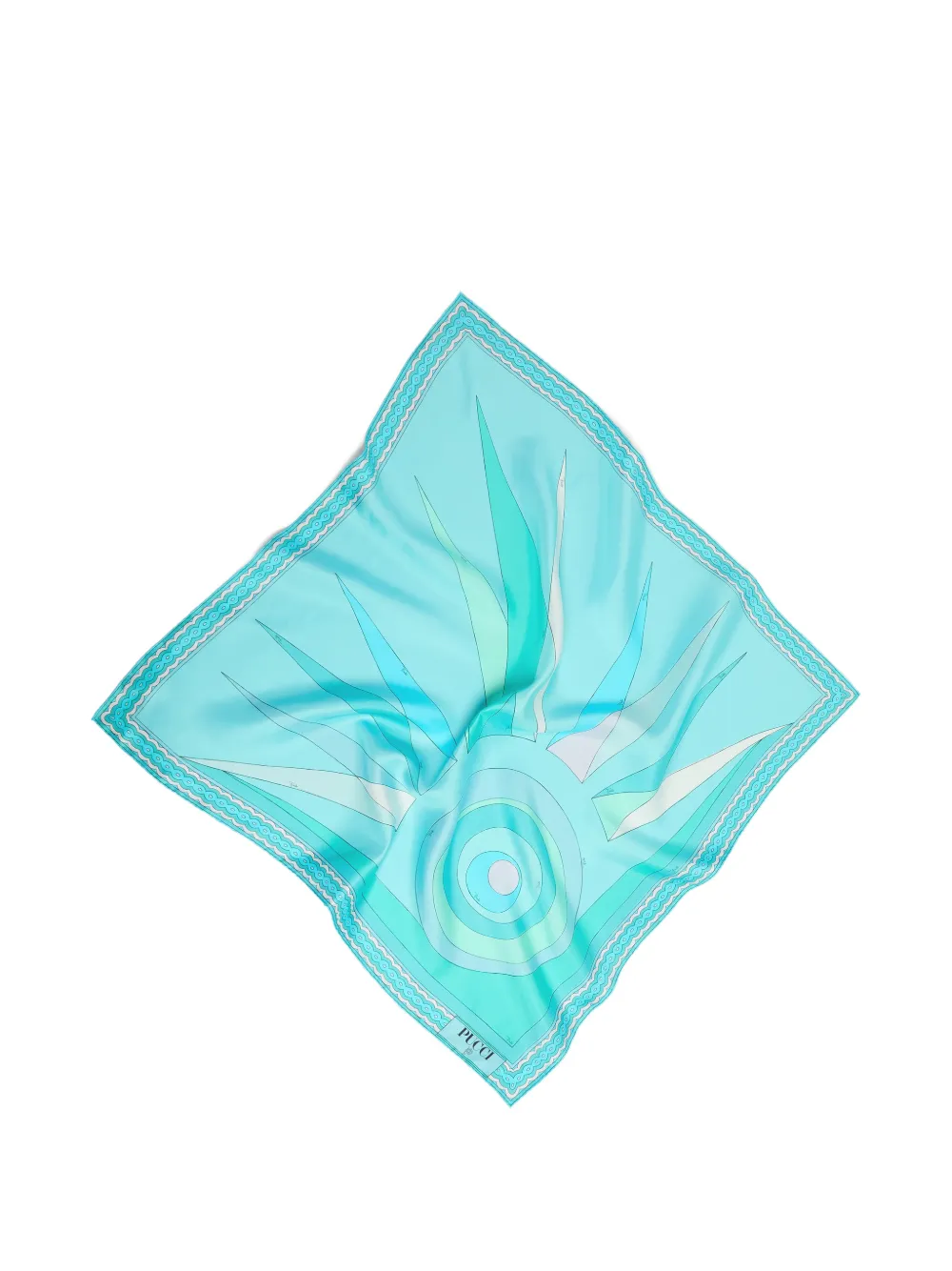 PUCCI Hawaii-print scarf - Blu