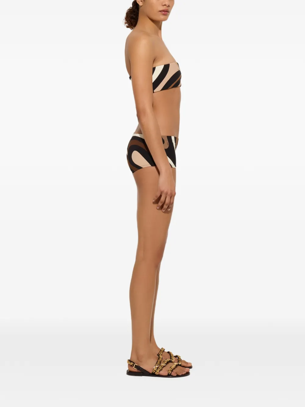  Pucci Marmo-print Bandeau Top - Black 
