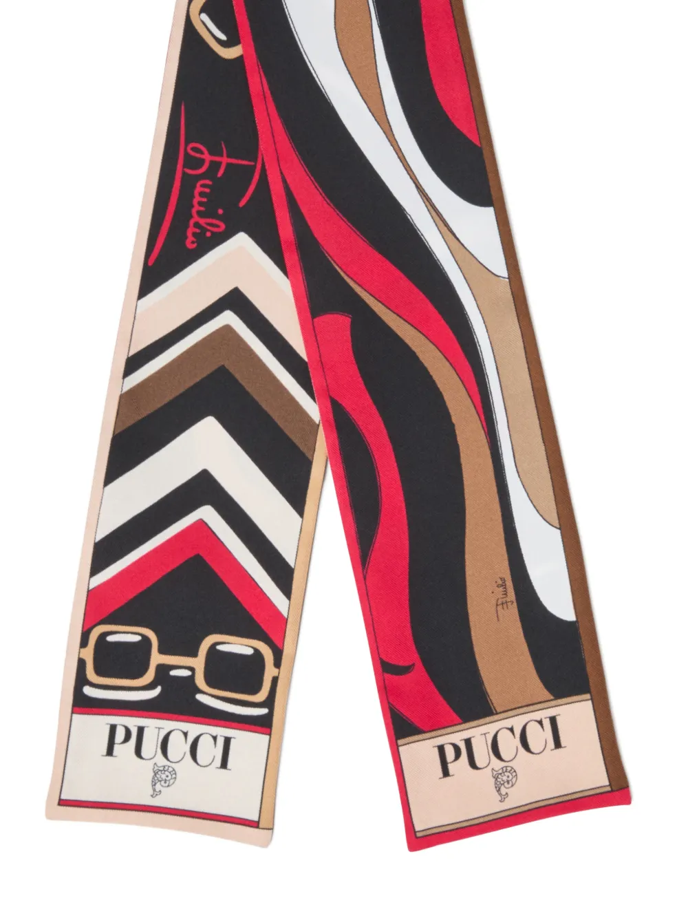 Istrice Marmo-print silk scarf