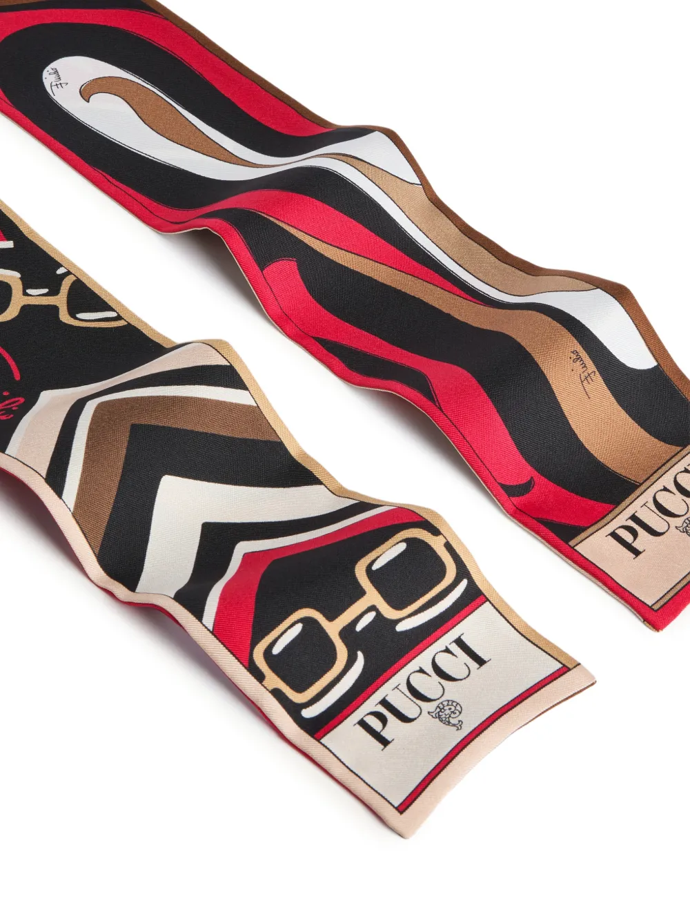 Istrice Marmo-print silk scarf