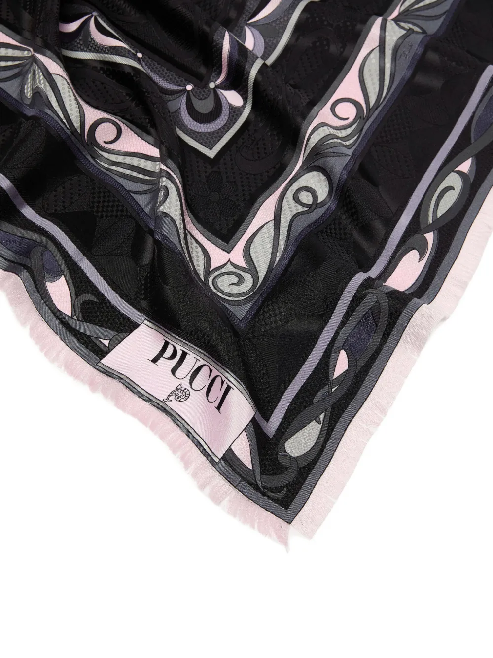  Pucci Mixed-prints Jacquard Scarf - Black 
