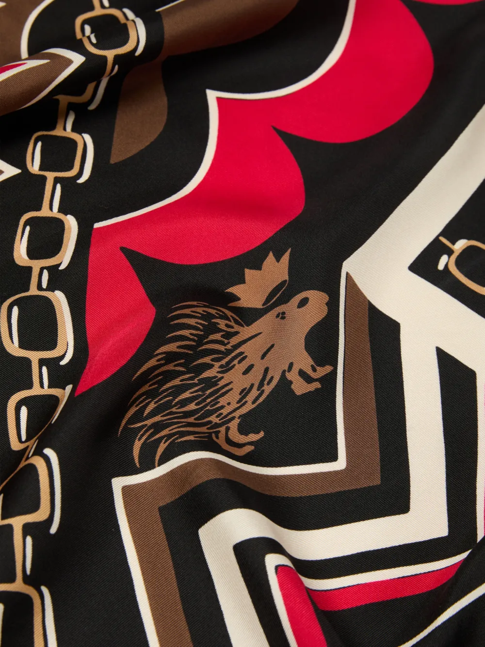  Pucci Istrice-print Silk Scarf - Red 