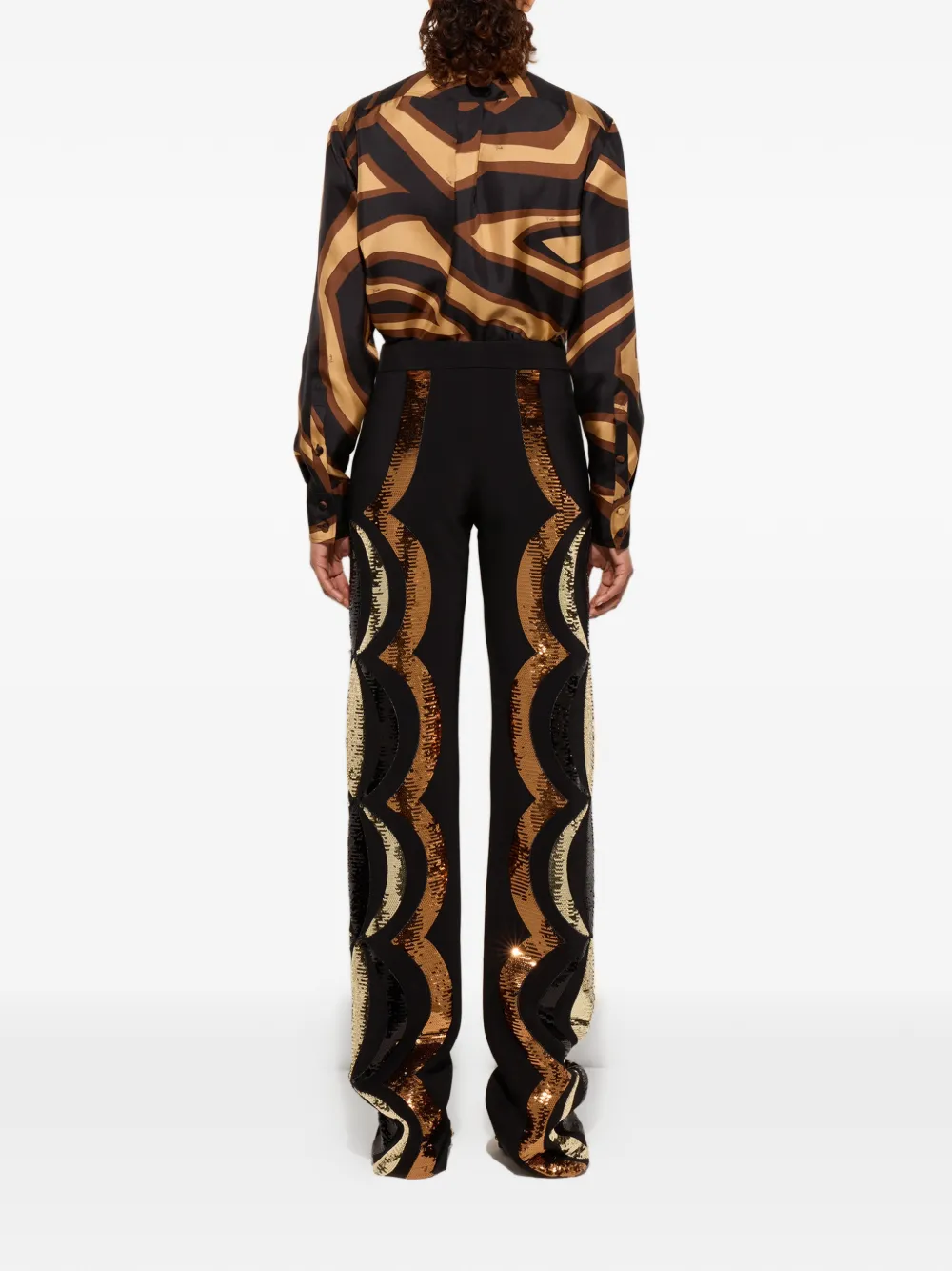 PUCCI Straight broek met borduurwerk Zwart