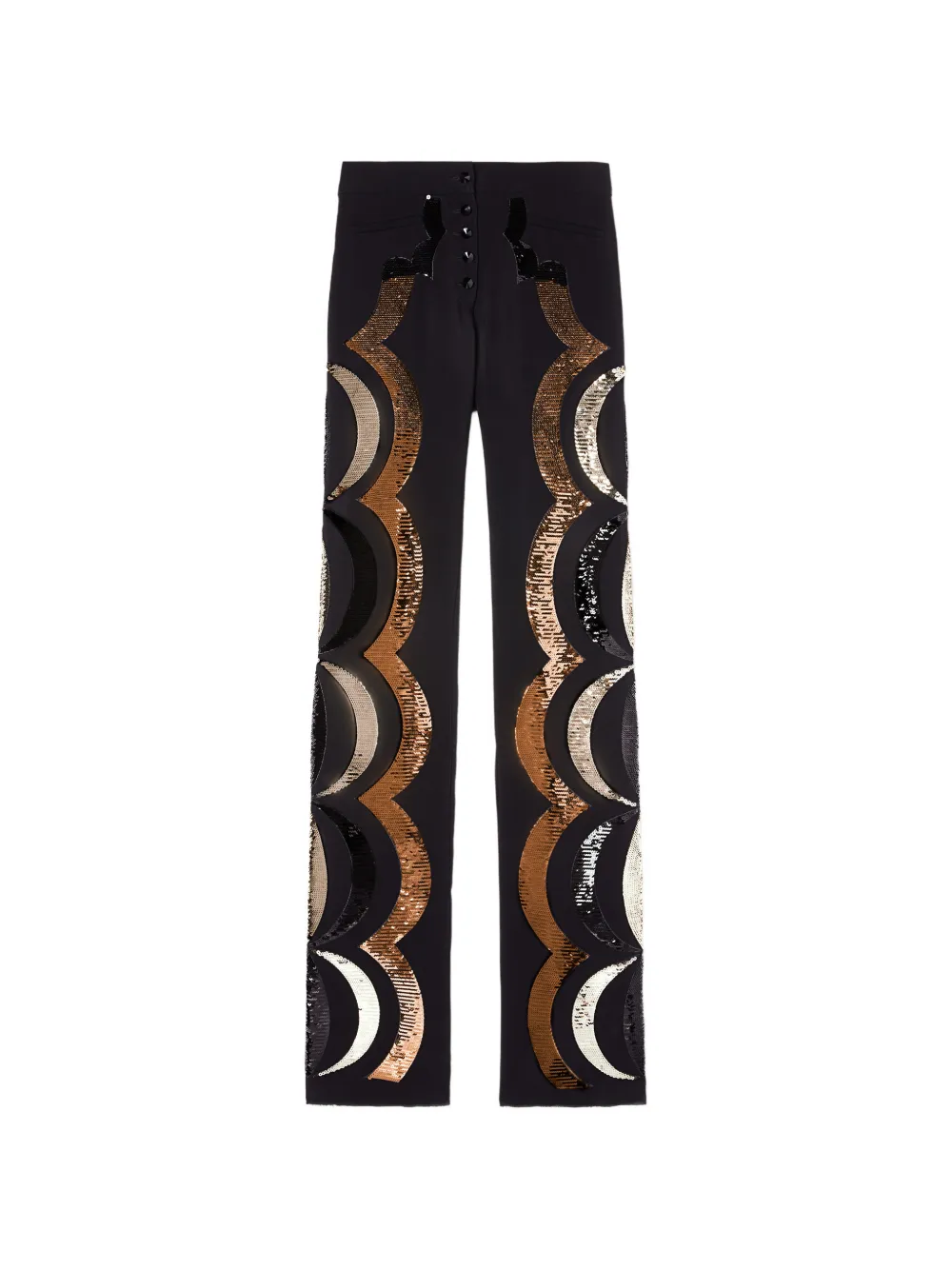 PUCCI sequin-embellished straight-leg trousers - Nero