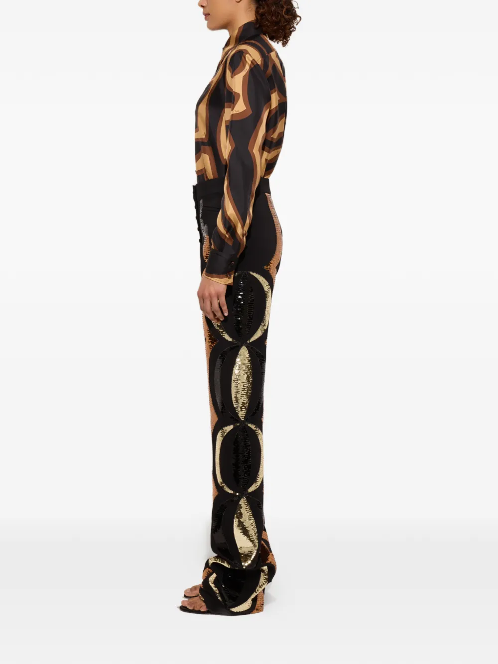 PUCCI Straight broek met borduurwerk Zwart