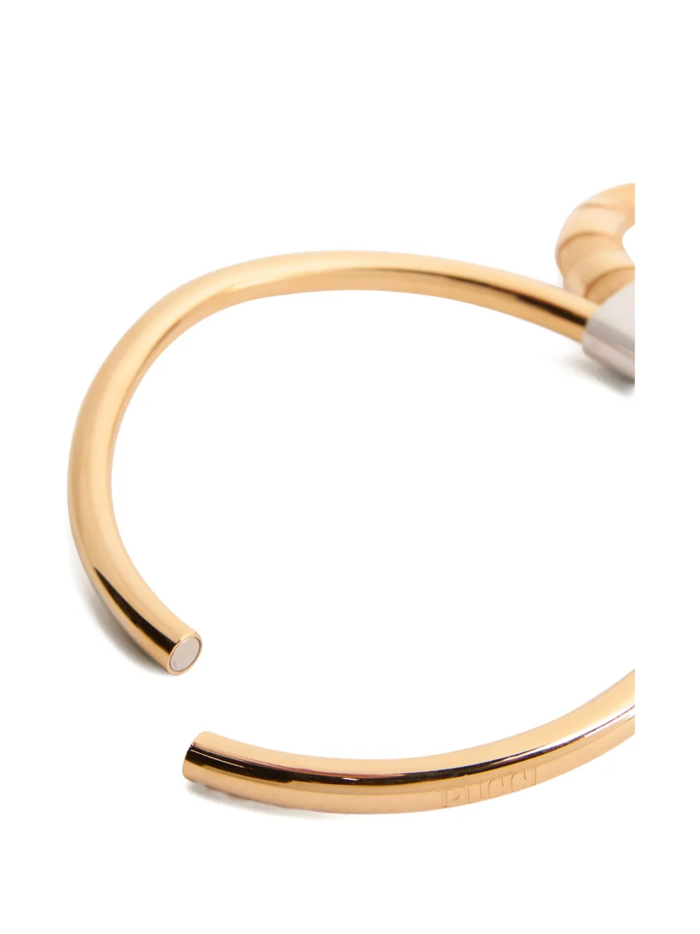  Pucci Collar Con Cuerno Texturizado - Dorado 