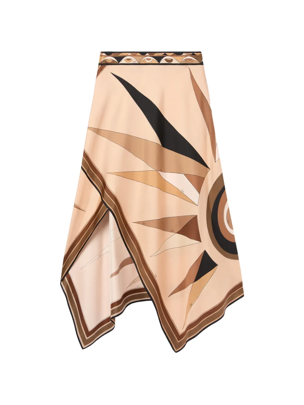 PUCCI Hawaii-print asymmetrical skirt - Toni neutri