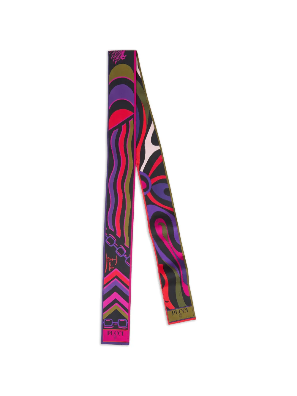 PUCCI Istrice marmo-print silk scarf - Nero