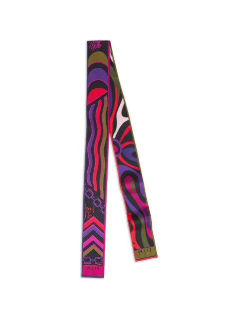 PUCCI Istrice marmo-print silk scarf