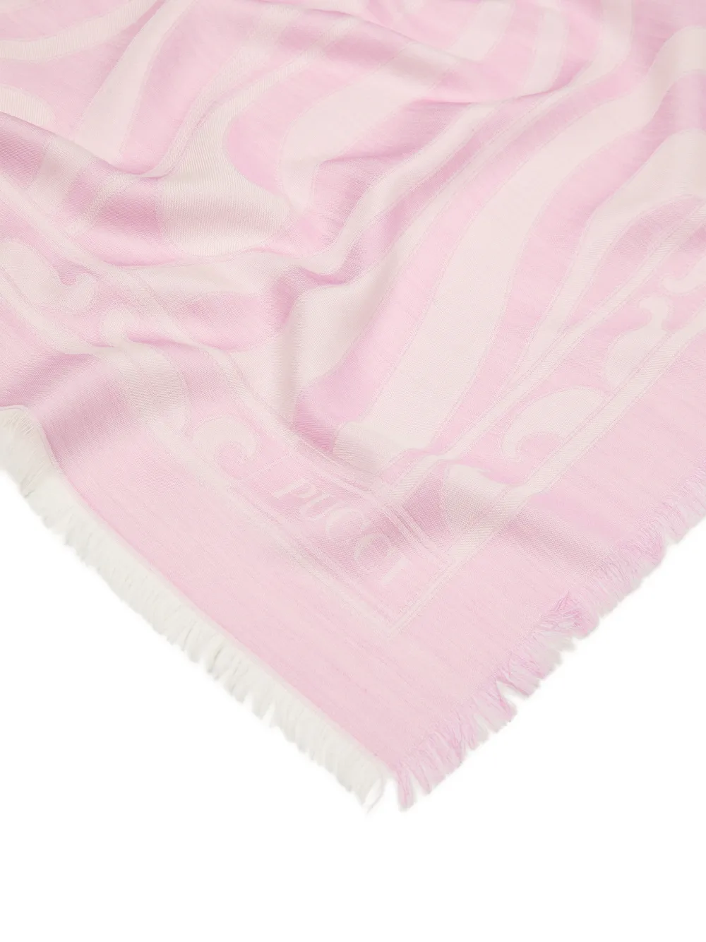 PUCCI Zijden sjaal met Marmo-print en jacquard Roze