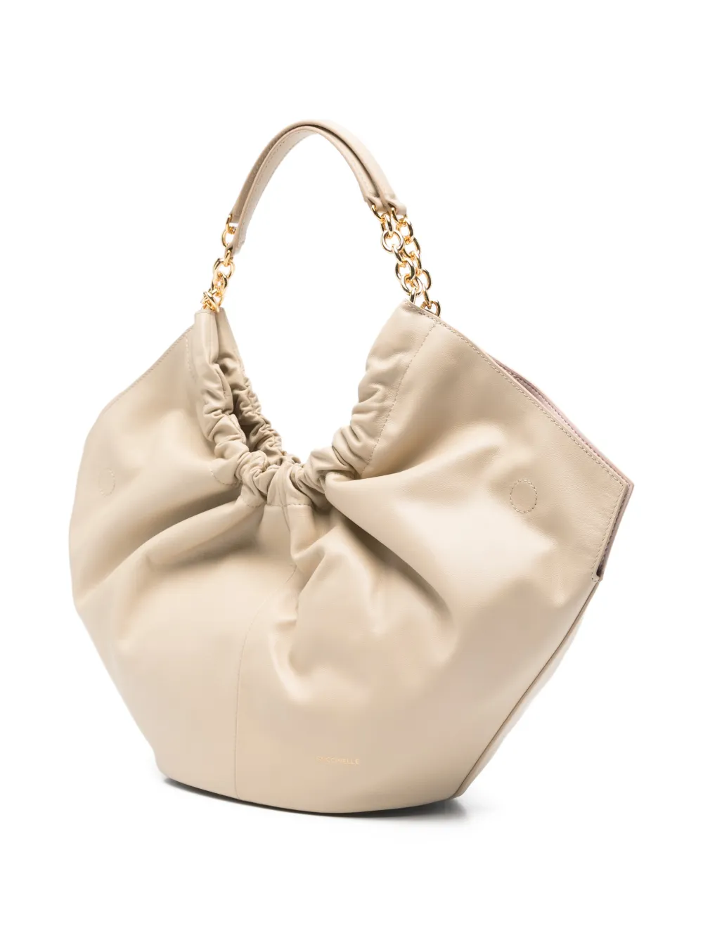 Coccinelle Shopper met gesmokt-detail Beige