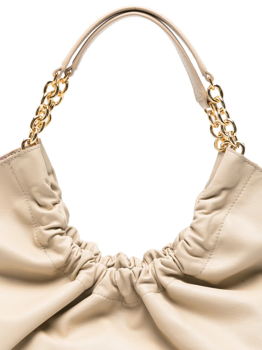 Coccinelle Shopper met gesmokt-detail Beige