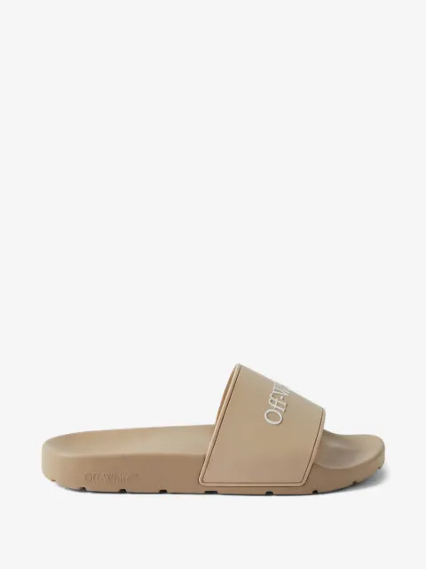 Off-White embossed-logo flip-flops