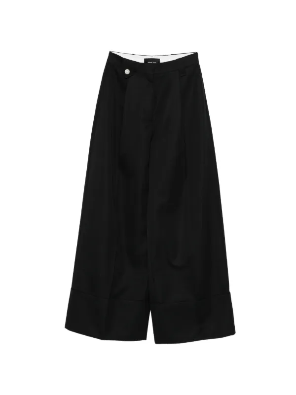 Simone Rocha Button Wide Trousers in Black