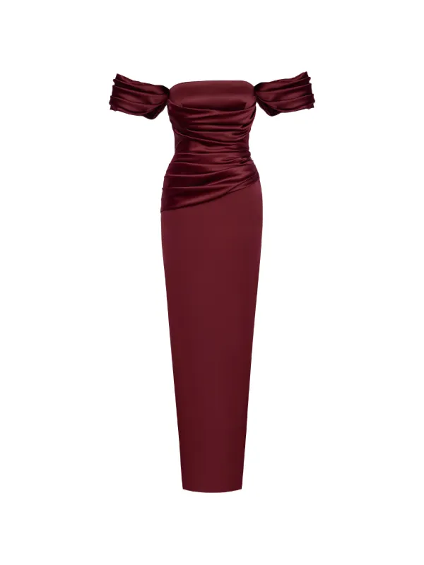 jo draped bodycon dress POST MERIDIEM Maxi | Red Size:MEN / EU 44 / 11