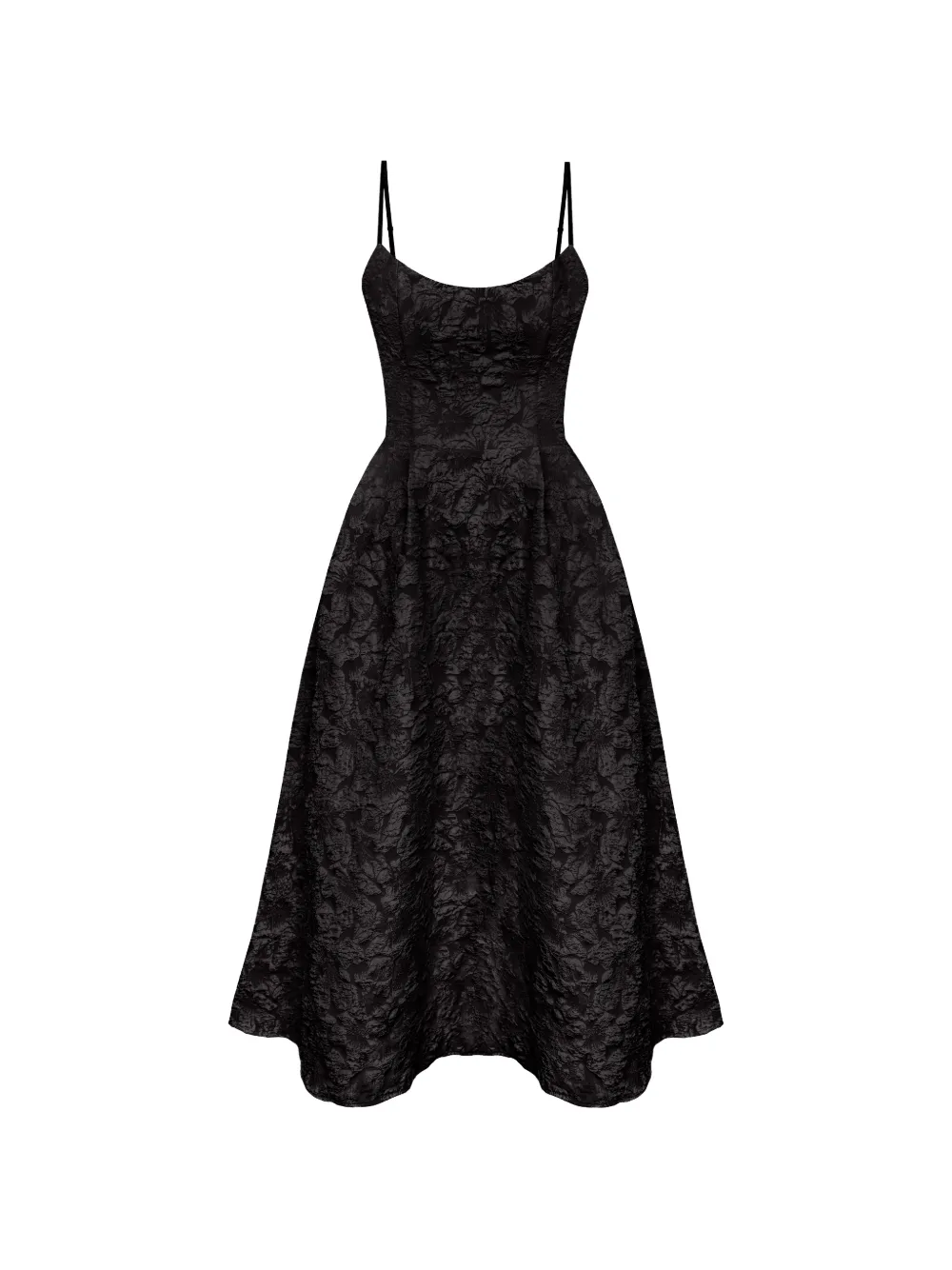 POST MERIDIEM jacquard midi dress - Nero