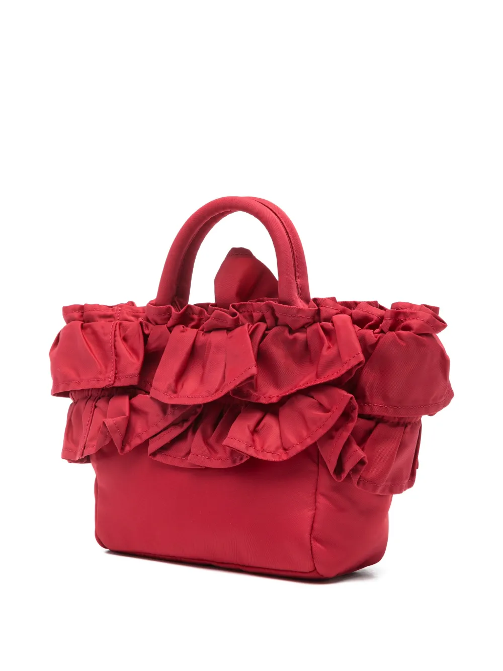 GANNI Shopper met ruches Rood