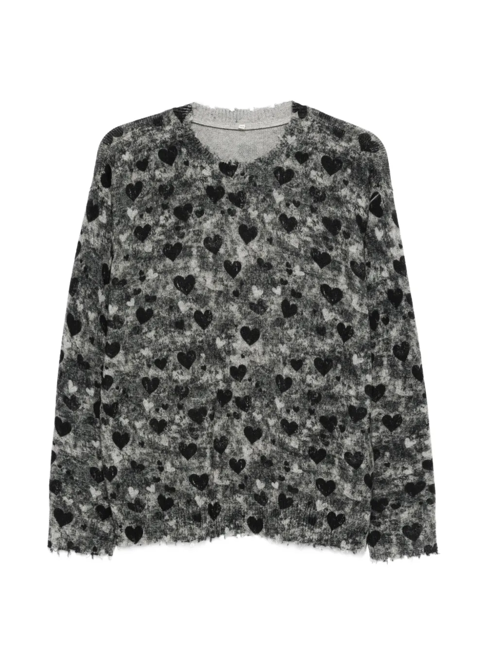 R13 heart-detail sweater - Grey