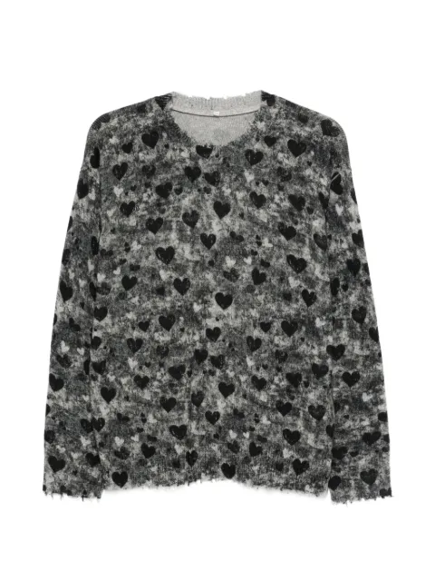 R13 heart-detail sweater