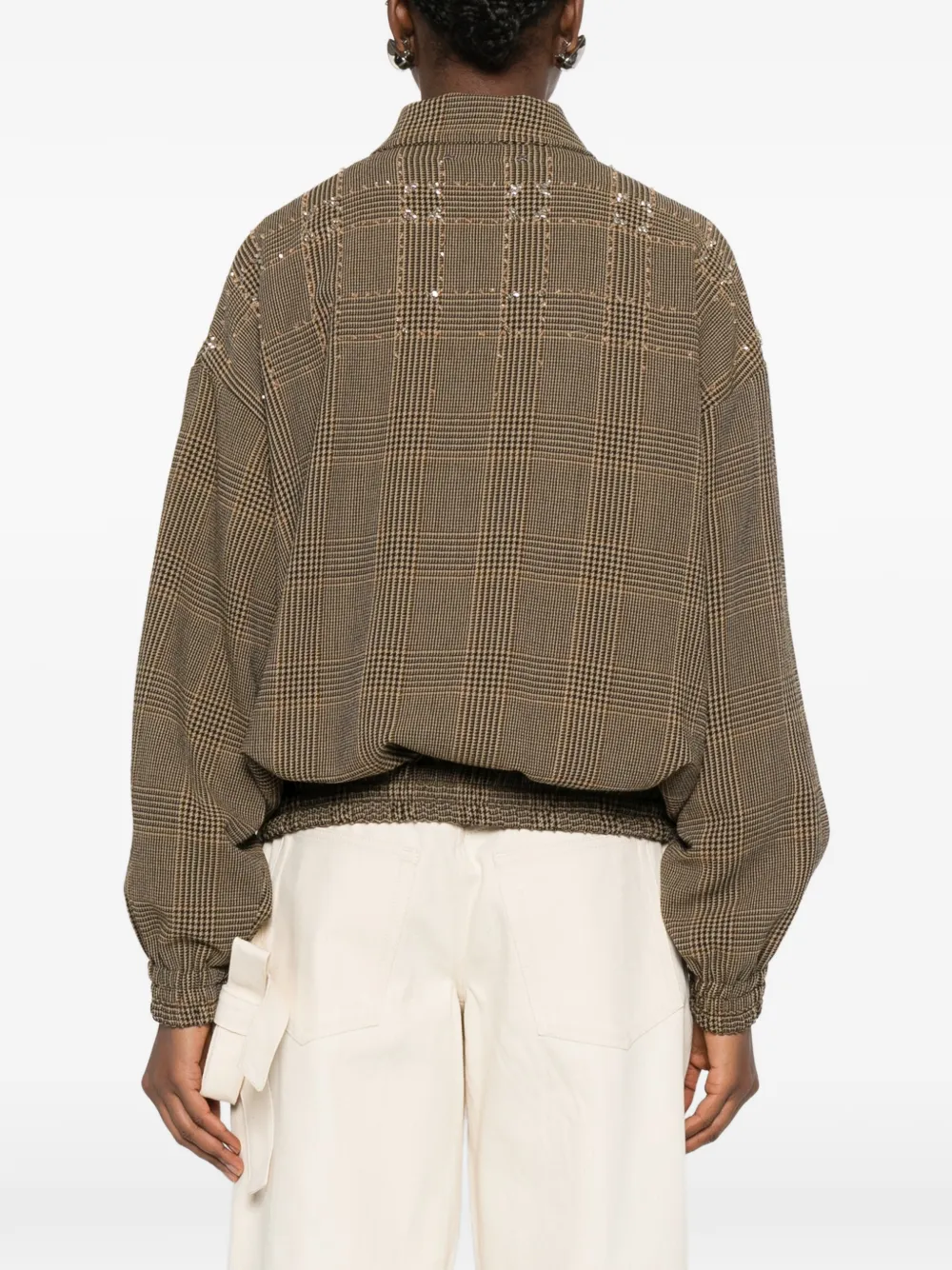 Golden Goose Geruit verfraaid jack Bruin