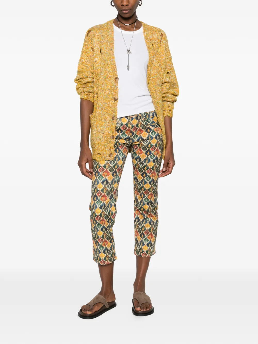  R13 Cropped Jeans - Orange 