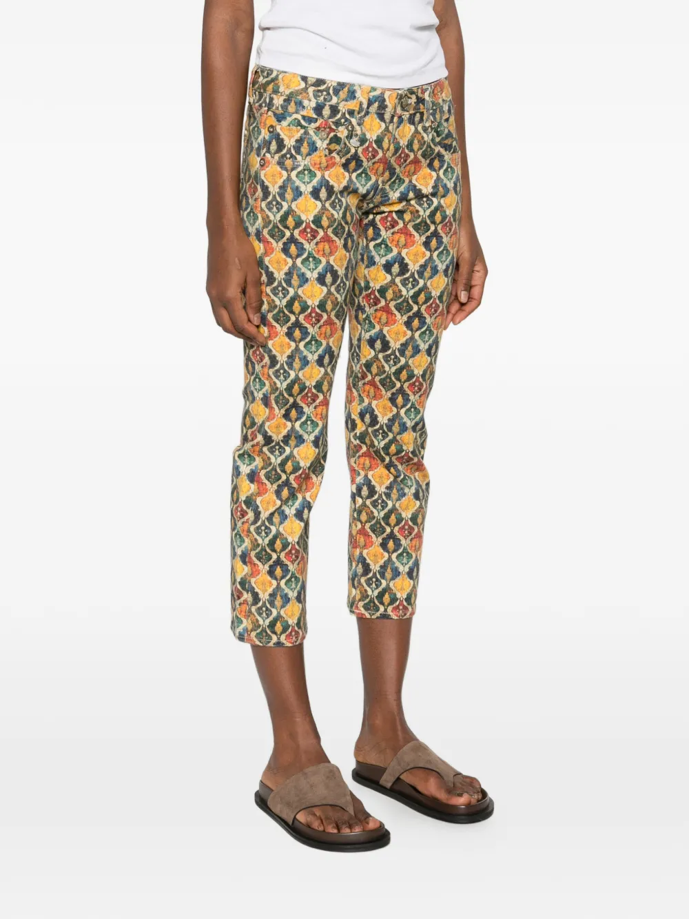  R13 Cropped Jeans - Orange 