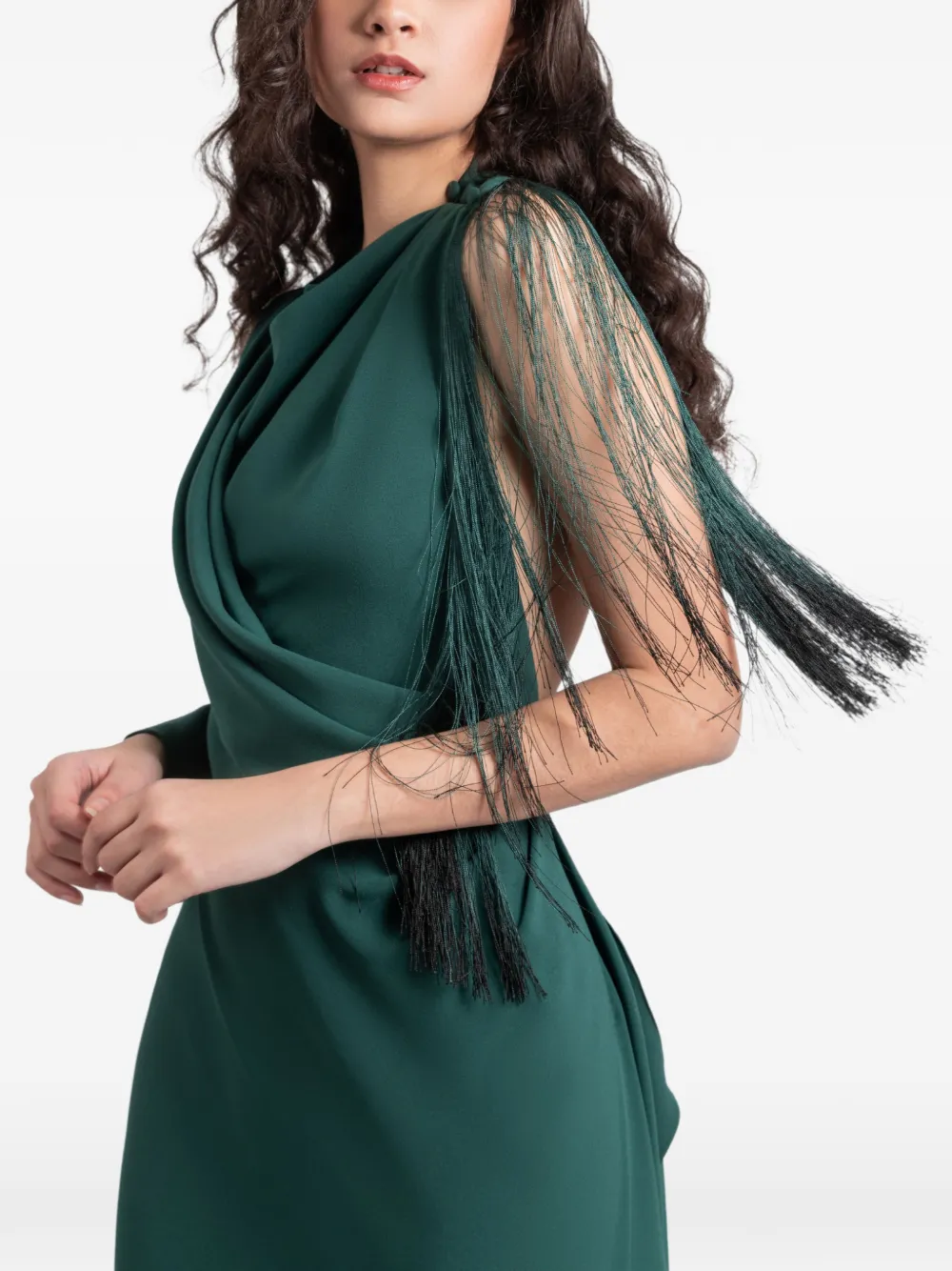 Gemy Maalouf Maxi-jurk met gedrapeerd detail Groen
