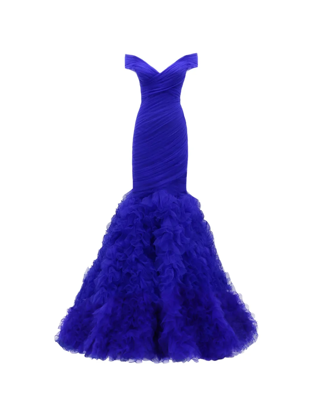 Gemy Maalouf Abito lungo drappeggiato - Blu