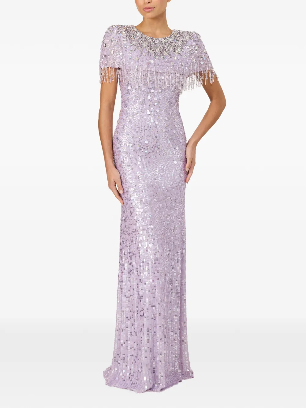 Jenny Packham Eugenie avondjurk met pailletten Paars