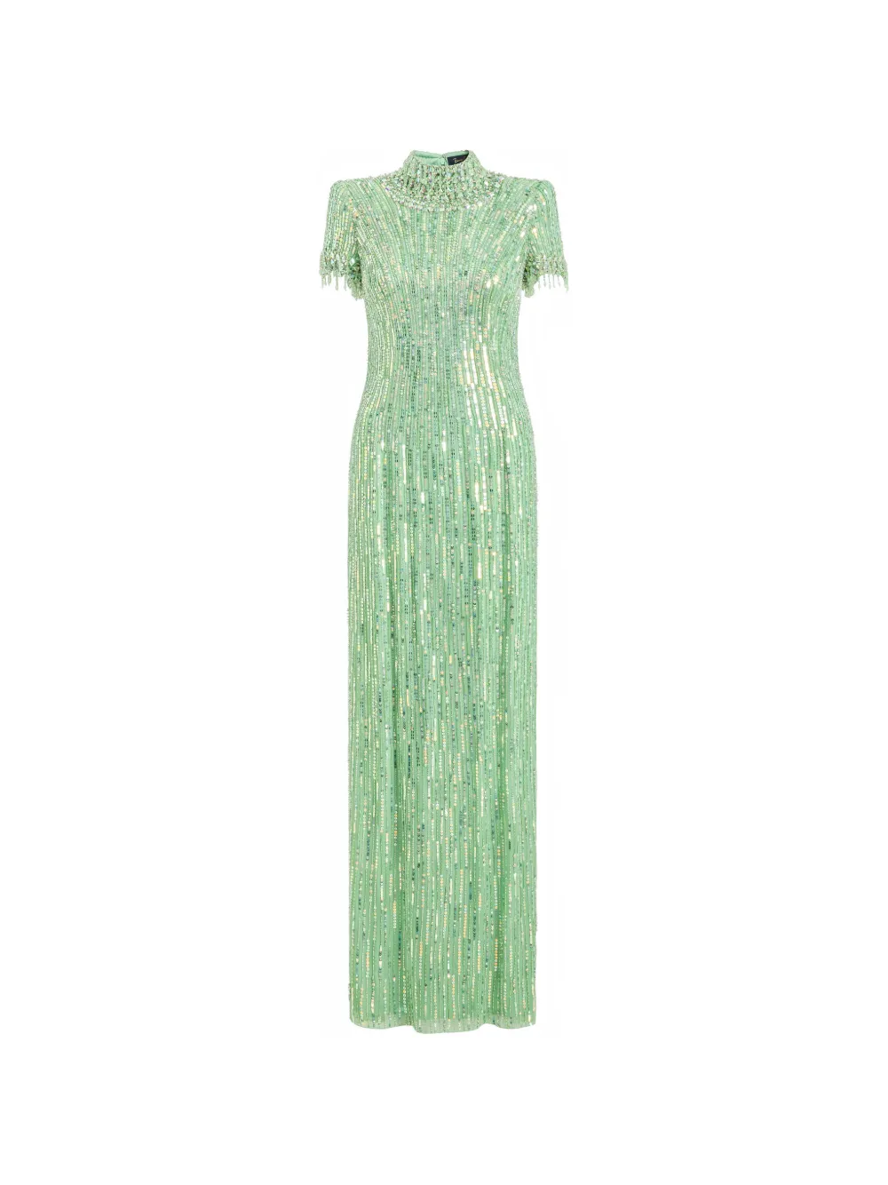 Jenny Packham Madeleine Beaded Gown In Green