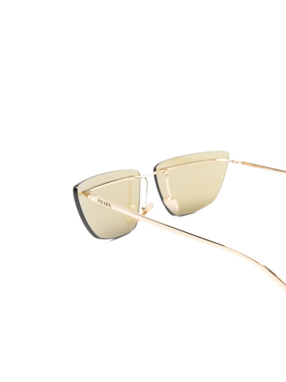 Prada Eyewear Zonnebril met geometrisch montuur Goud