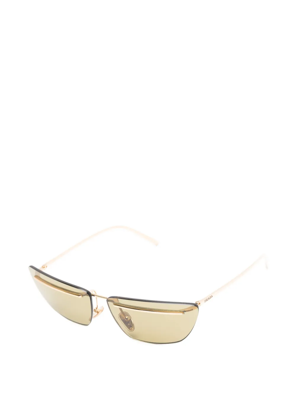 Prada Eyewear Zonnebril met geometrisch montuur Goud