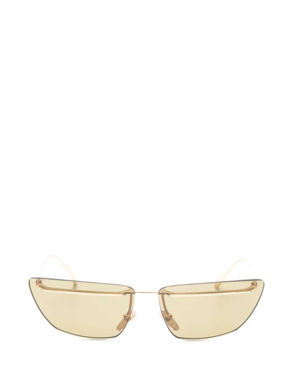Prada Eyewear geometric-frame sunglasses - Oro