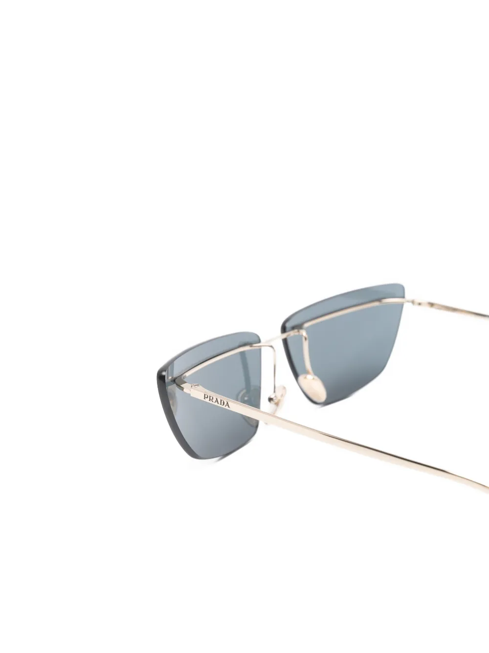 Prada Eyewear Zonnebril met geometrisch montuur Goud