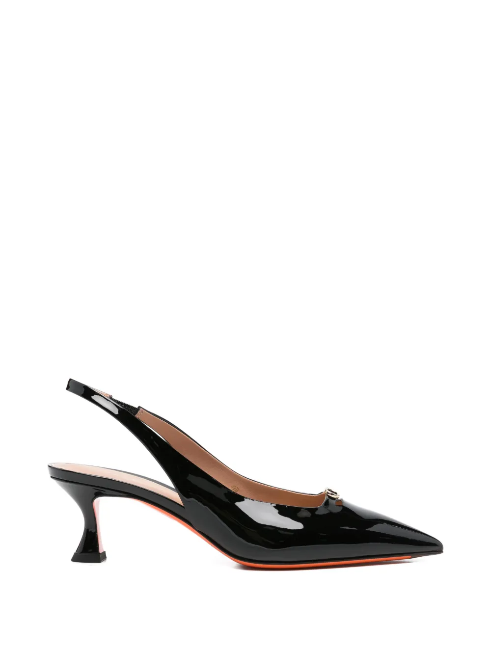 Santoni point-toe slingback pumps Zwart