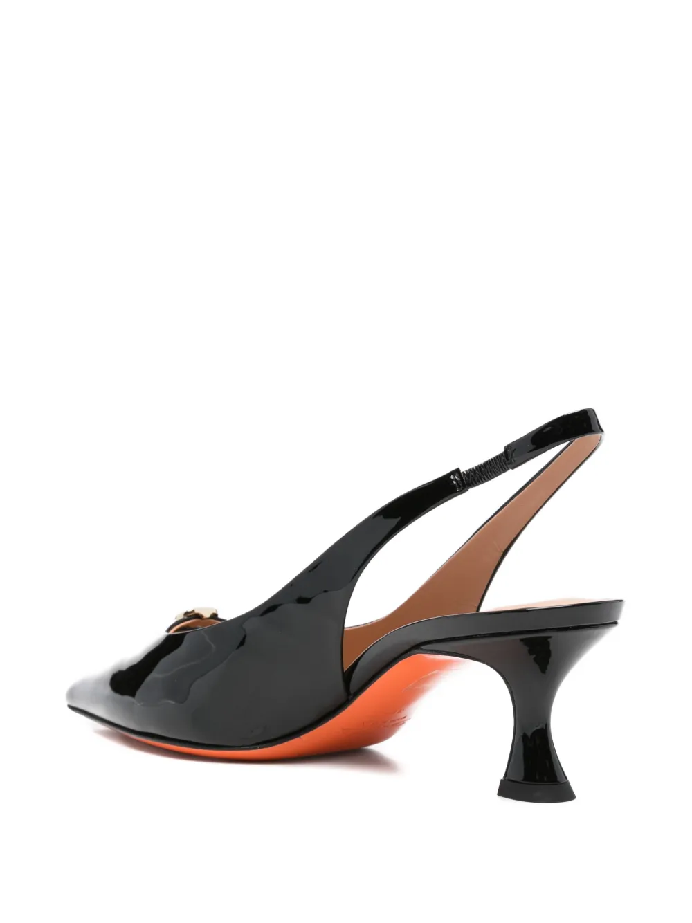 Santoni point-toe slingback pumps Zwart
