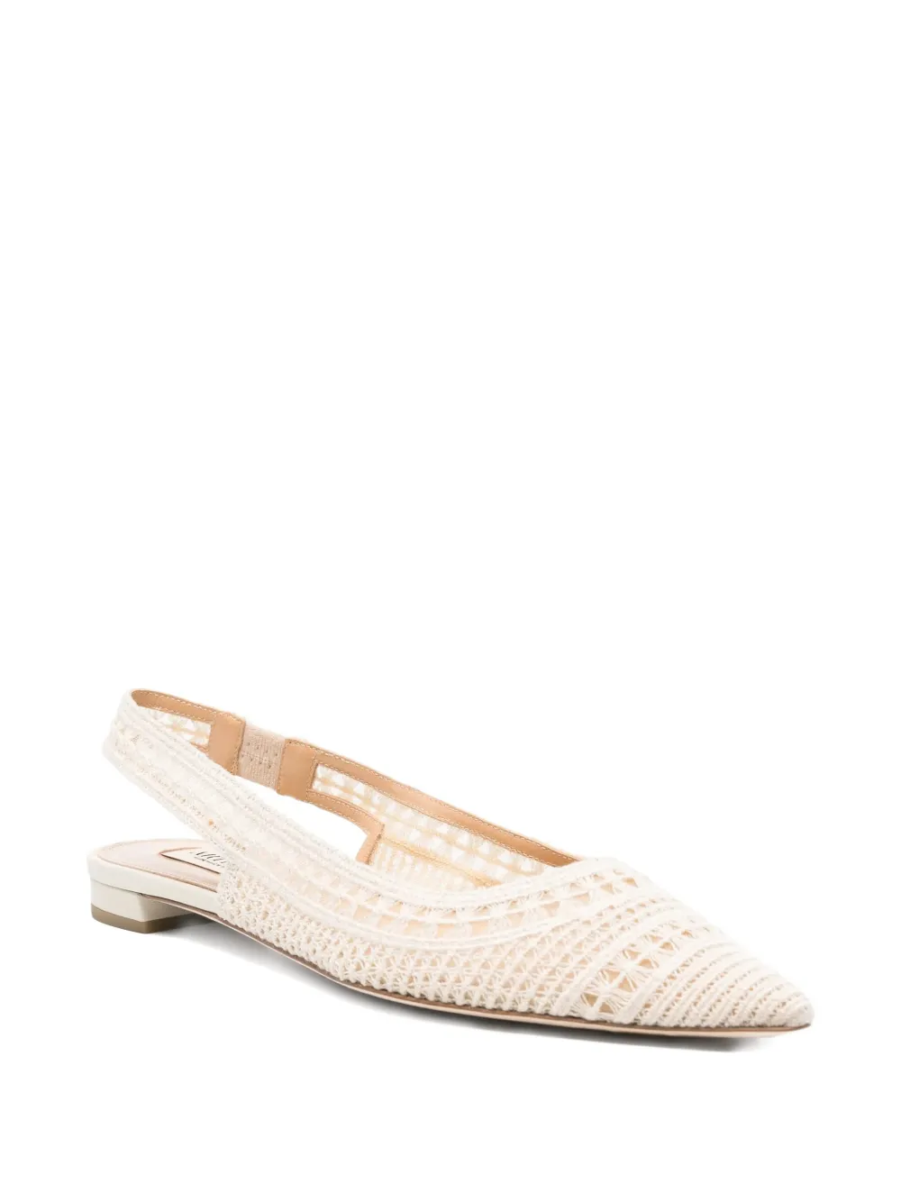 Arteana Geweven slingback sandalen Beige