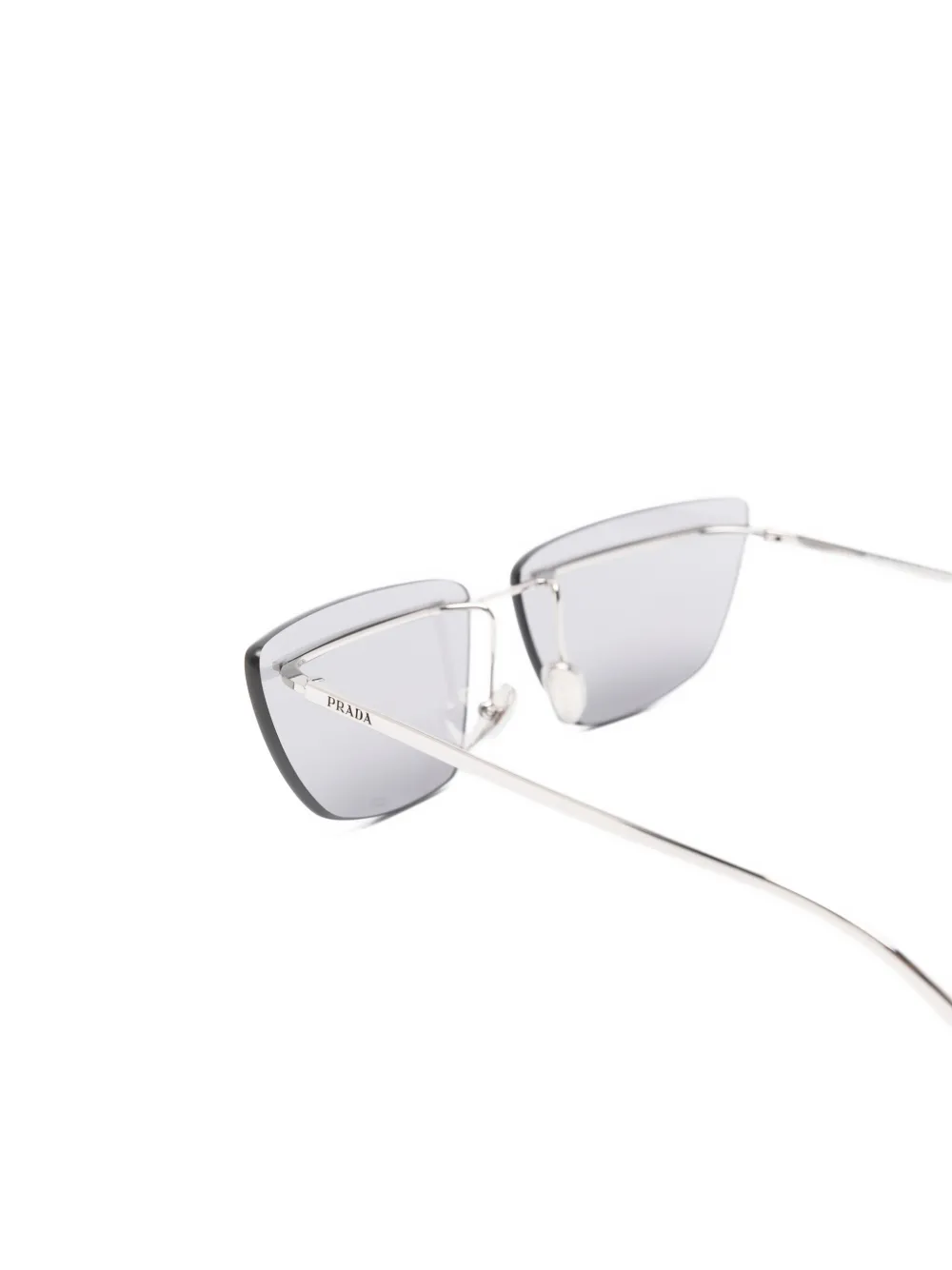 Prada Eyewear Zonnebril met geometrisch montuur Zilver