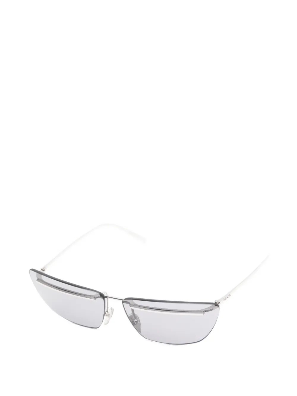 Prada Eyewear Zonnebril met geometrisch montuur Zilver