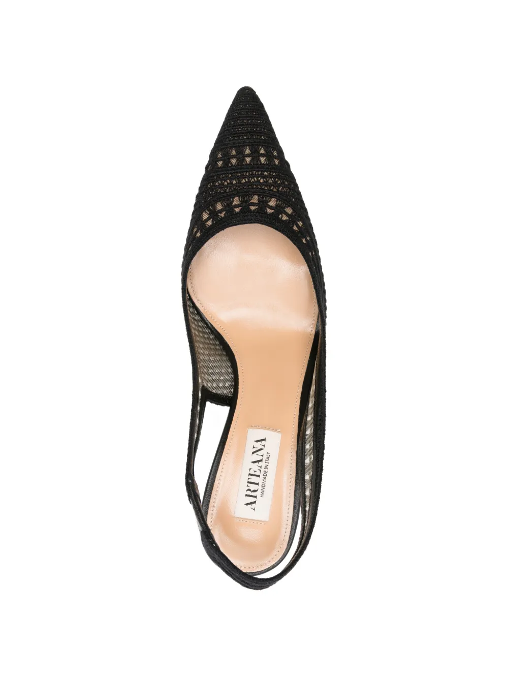 Arteana Trieste gehaakte slingback pumps Zwart